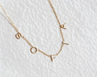 Initial Necklace, Letter Necklace, Gold Necklace, Personalized Name Necklace, Wife Gifts ,Gifts For Mom, Moms Gift, Birthday Gift for her