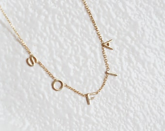 Initiale, collier lettre, collier en or, collier prénom personnalisé, cadeaux pour femme, cadeaux pour maman, cadeau pour maman, cadeau d'anniversaire pour elle