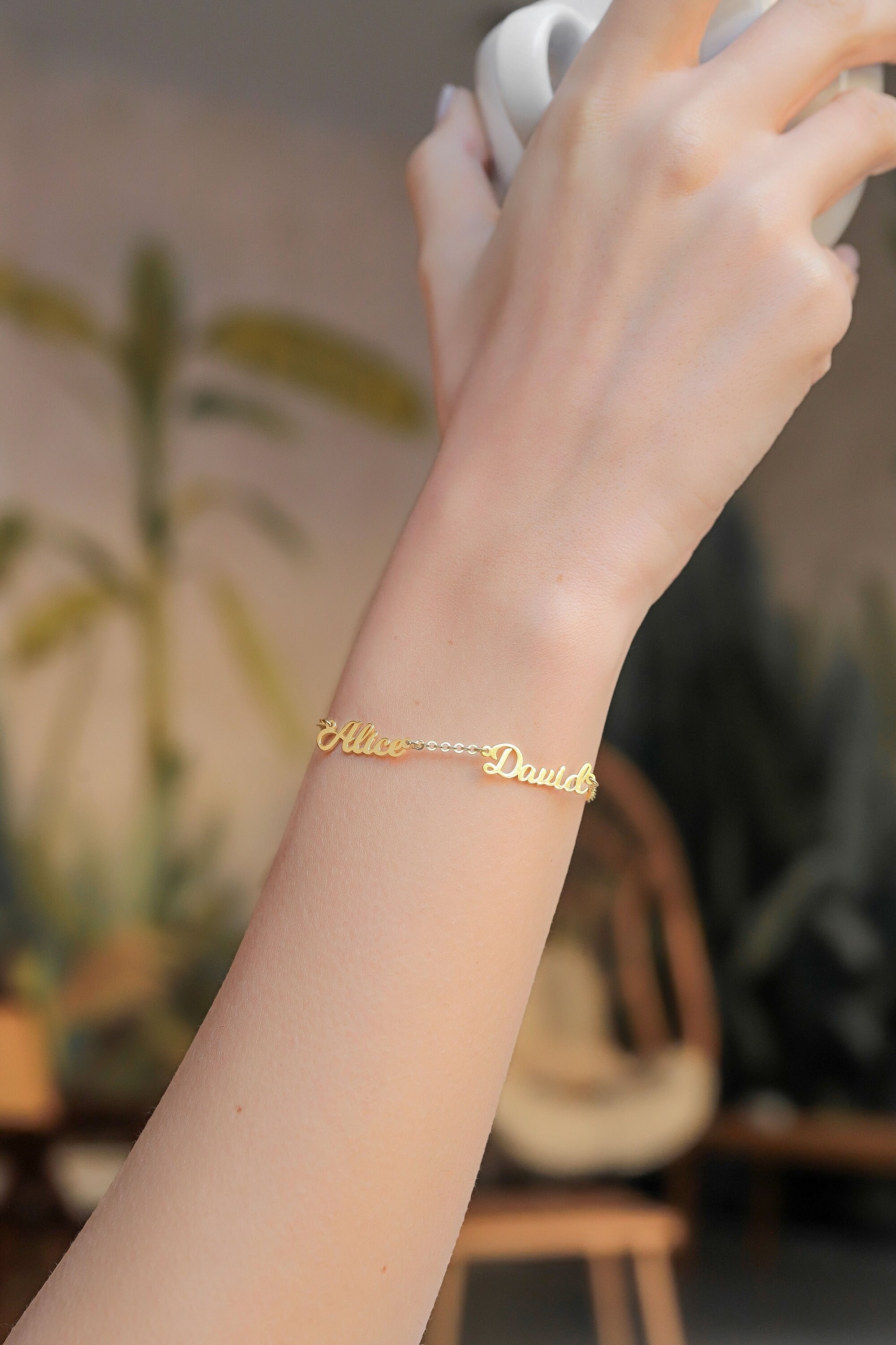 Multiple Name Bracelet in Sterling Silver, Gold & Rose Gold, Perfect Gift for New Mom, Mothers Day Gifts , Christmas Gift ,Gift for HER