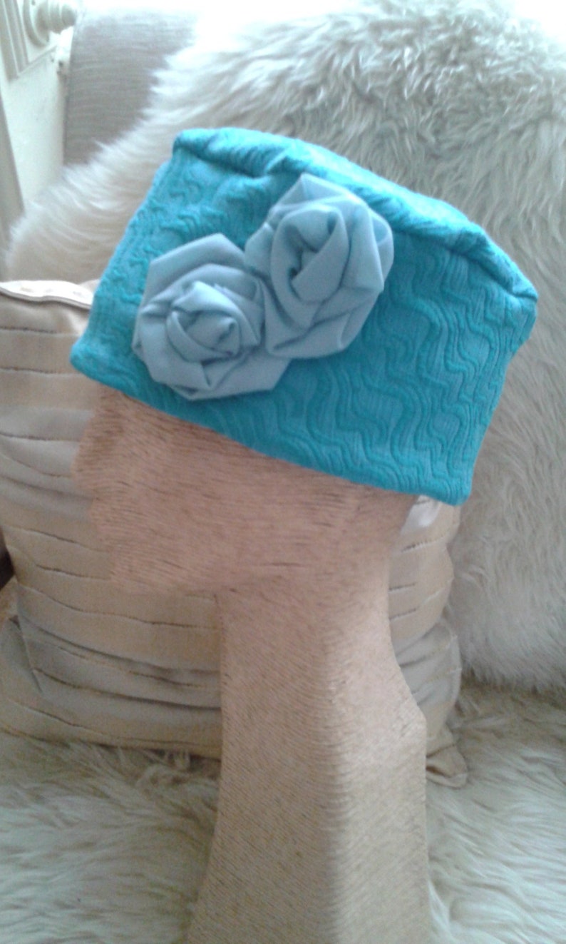 made in France Hat Vintage beret Hat Cap turquoise Jersey
