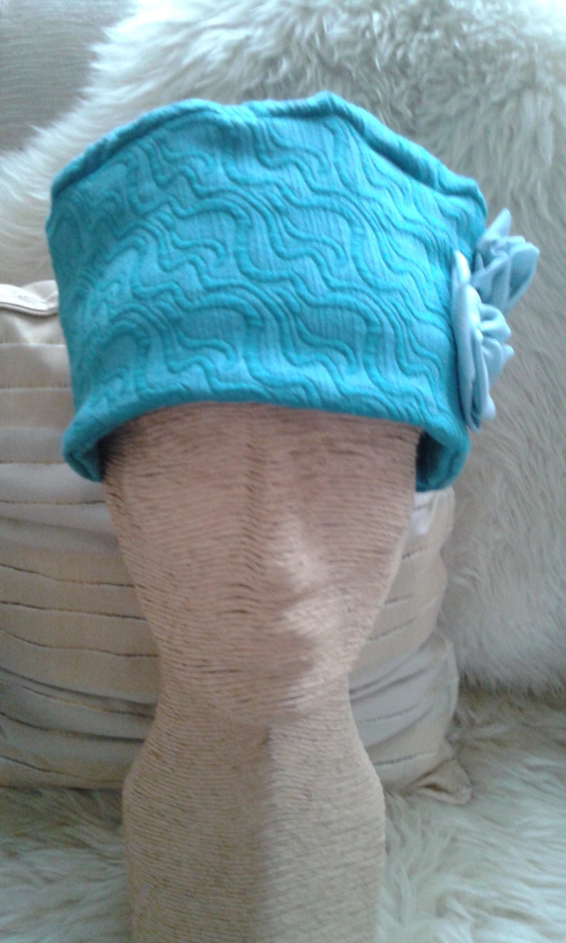 made in France Hat Vintage beret Hat Cap turquoise Jersey