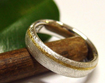 Wedding ring/Friendship ring in silver and gold
