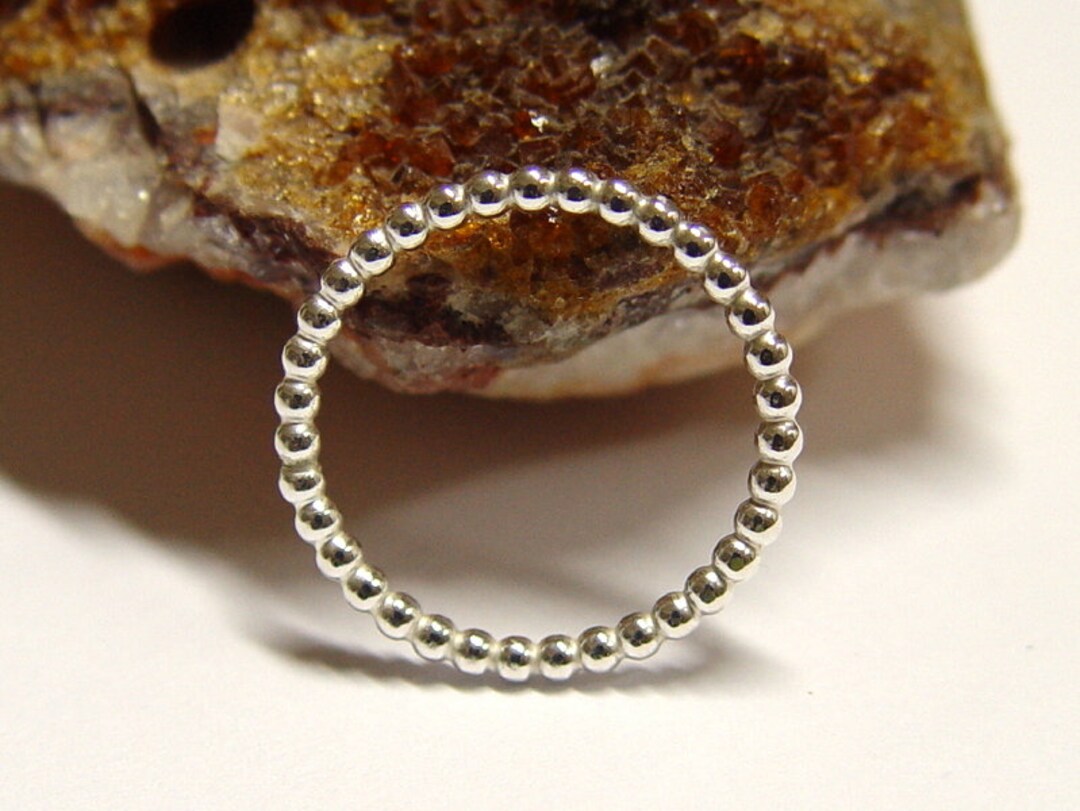 Silver Beaded Rings Bead Ring in Silver - Etsy