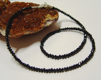 Black Spinel Chain Faceted