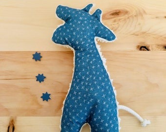 Bio Kuschelgiraffe Kuscheltier gefüllt mit 100% unbehandelter Schafschurwolle kuscheln baby geschenk kind Weihnachten taufe geburt Weihnacht