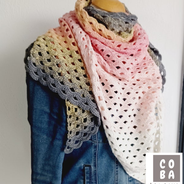 Shoulder scarf triangular scarf crochet scarf