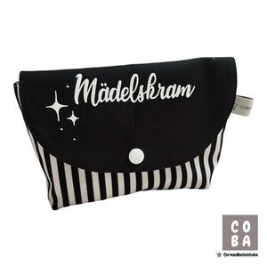 Kosmetiktasche Etui Schminktasche schwarz weiß