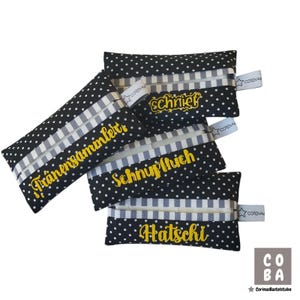 Taschentuchtasche Tatüta Stofftasche Etui schwarz gelb