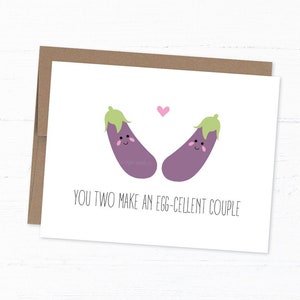 Jolie carte de mariage gay, carte de mariage gay, carte de jeu de mots de fiançailles - couple excellent