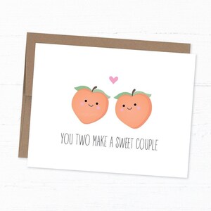 Jolie carte de mariage, carte de mariage lesbien, fiançailles drôles - couple adorable