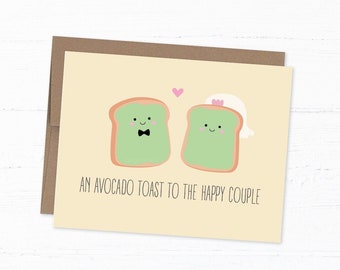 Avocado Wedding Card Avocado Card I Avocado Wedding Card Etsy