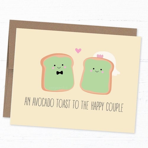 A TOAST to the Happy Couple Wedding Greeting Card Happy - Etsy