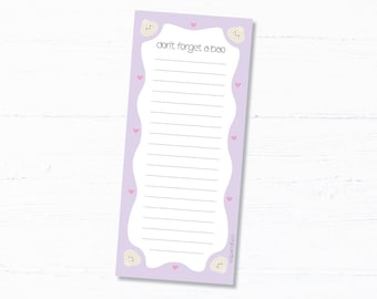 Cute Bao Notepads, Funny to do Lists, Illustrated Notepads - Don't Forget a Bao Notepad