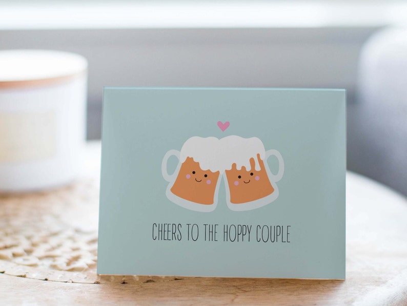 Funny Beer Wedding Card Cute Engagement Card Craft Beer Etsy Australia