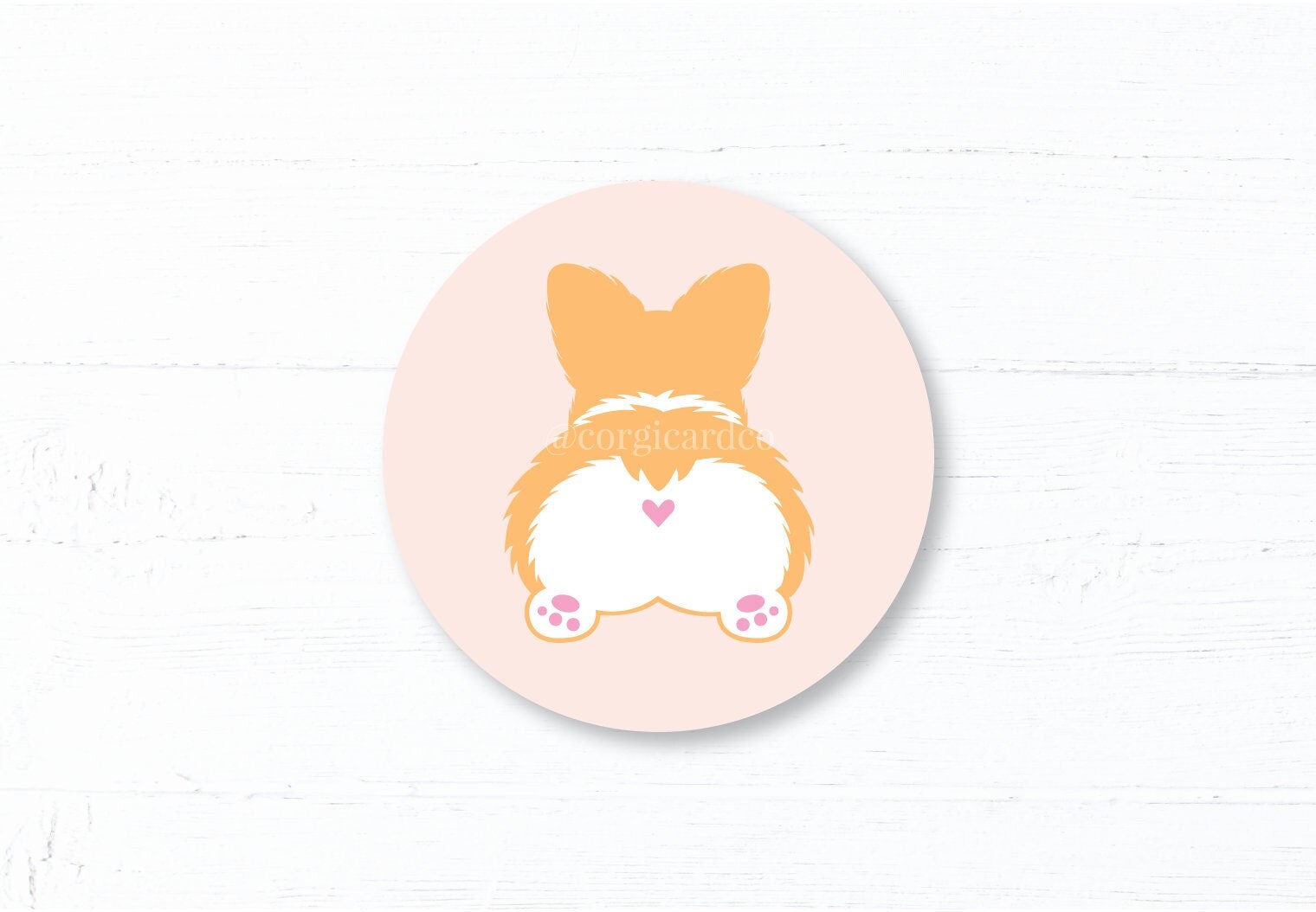 Corgi Butt Sticker // Vinyl Sticker, Corgi Sticker, Stickers Macbook Pro, Macbook Decal
