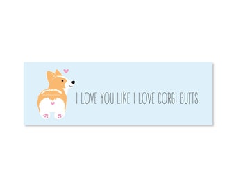 Corgi Butt Bookmark, Funny Dog Lover Gift