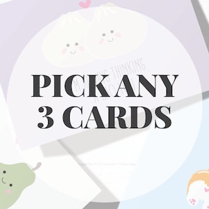 Lot de 3 cartes - Choisissez au choix 3 cartes de voeux, lot de cartes de voeux, lot de jolies cartes