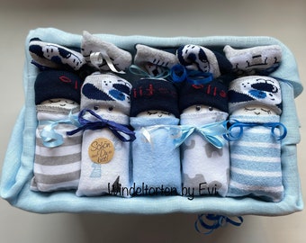 Windeltorte für Junge: Windelbabys, Geschenk zur Geburt - liebevoll gestaltet von Windeltorten by Evi