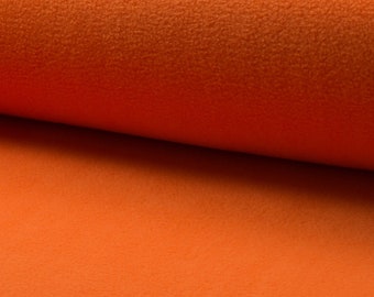 Polar Fleece Stoffe Fleecestoff ocker gelb 1,48m Breite
