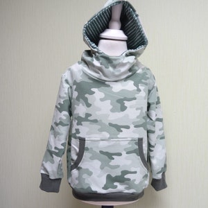 Sommer Sweat Stoff french Terry Camouflage mint 画像 5