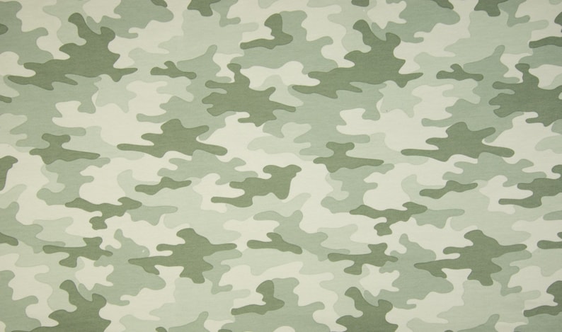 Summer Sweat Fabric french Terry Camouflage mint image 2