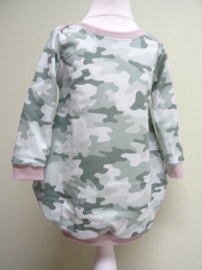 Sommer Sweat Stoff french Terry Camouflage mint Bild 4