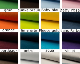 Lambs fleece fabric various colours