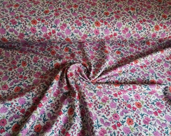 Jersey fabric flowers pink