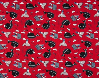 Jersey red whales, kichtturm colorful Oeko-Tex certified