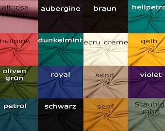 Jersey Stoff Verschiedene Farben Öko-Tex 100 Farben