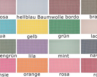Baumwolle Stoff Karo 5,00mm verschiedene Farben