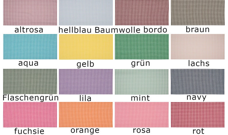 Baumwolle Stoff Karo 5,00mm verschiedene Farben Bild 1