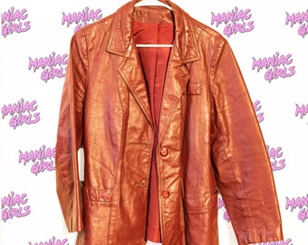 Vintage Leather Jacket in Rust