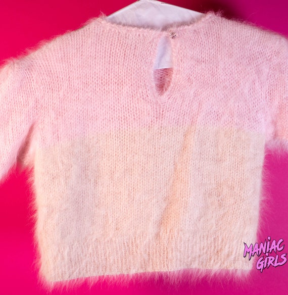 Vintage Neapolitan Angora 1980's Crop Top Sweater - image 2