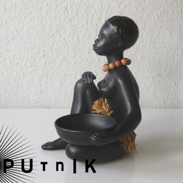 Afrikanerin Figur der 50er von Gmunder Keramik