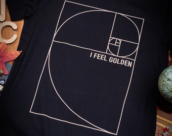 I Feel Golden - Golden Cut - Handmade Screen Printed T-Shirt - 100% Organic Cotton, Fair Wear, Unisex, S to 3XL