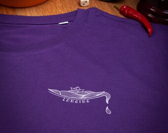 Longing - Pocketprint - Adventure - T-shirt with handmade screen print - 100% organic cotton, fair wear, unisex, S to 3XL