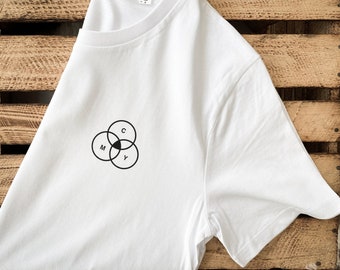 CMYK Color Circle - T-Shirt printed with handmade screen print - 100% organic cotton, Fair Wear, Unisex, S to 3XL