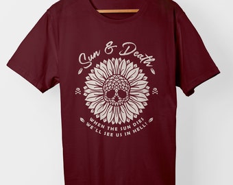 Sun & Death - T-Shirt - Burgundi