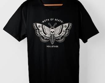 Moth of death - Handmade screen printed T-shirt - 100% organic cotton, Fair Wear, Unisex, S to 3XL