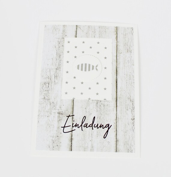 Taufe Konfirmation Kommunion Einladung Einladungskarte Fisch | Etsy