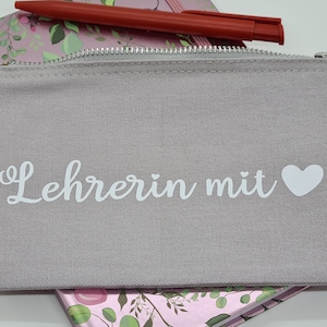 Teacher with Heart Pencil Case | Pencil Case - Pencil Case | Gift - farewell gift teacher teacher