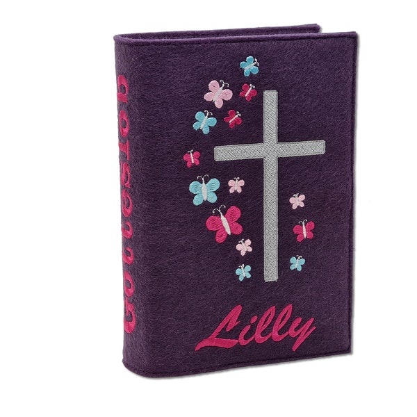 Communion - Hymn Book - Cover - Hymn Book Cover - Felt - Name - Butterfly