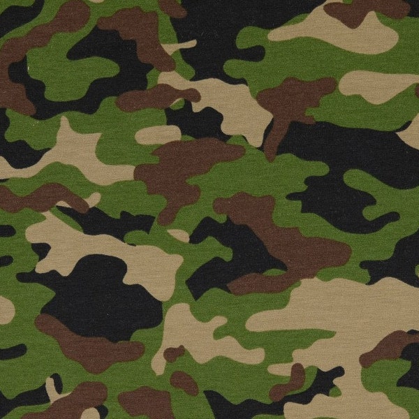 14,90 Euro/m Jersey Camouflage,grün
