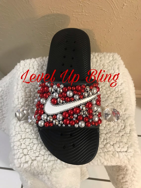 bedazzled nike slides