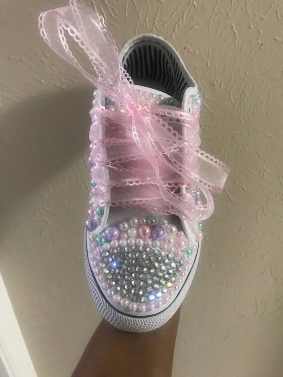 blinged out converse sneakers