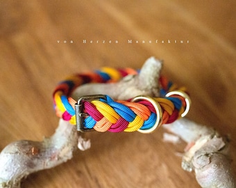 Collar MAYA - colorful collar made of paracord - also for puppies - grows with