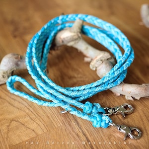 Leash KLEO - dog leash made of paracord - 2 m - adjustable - various fittings - custom colors and patterns