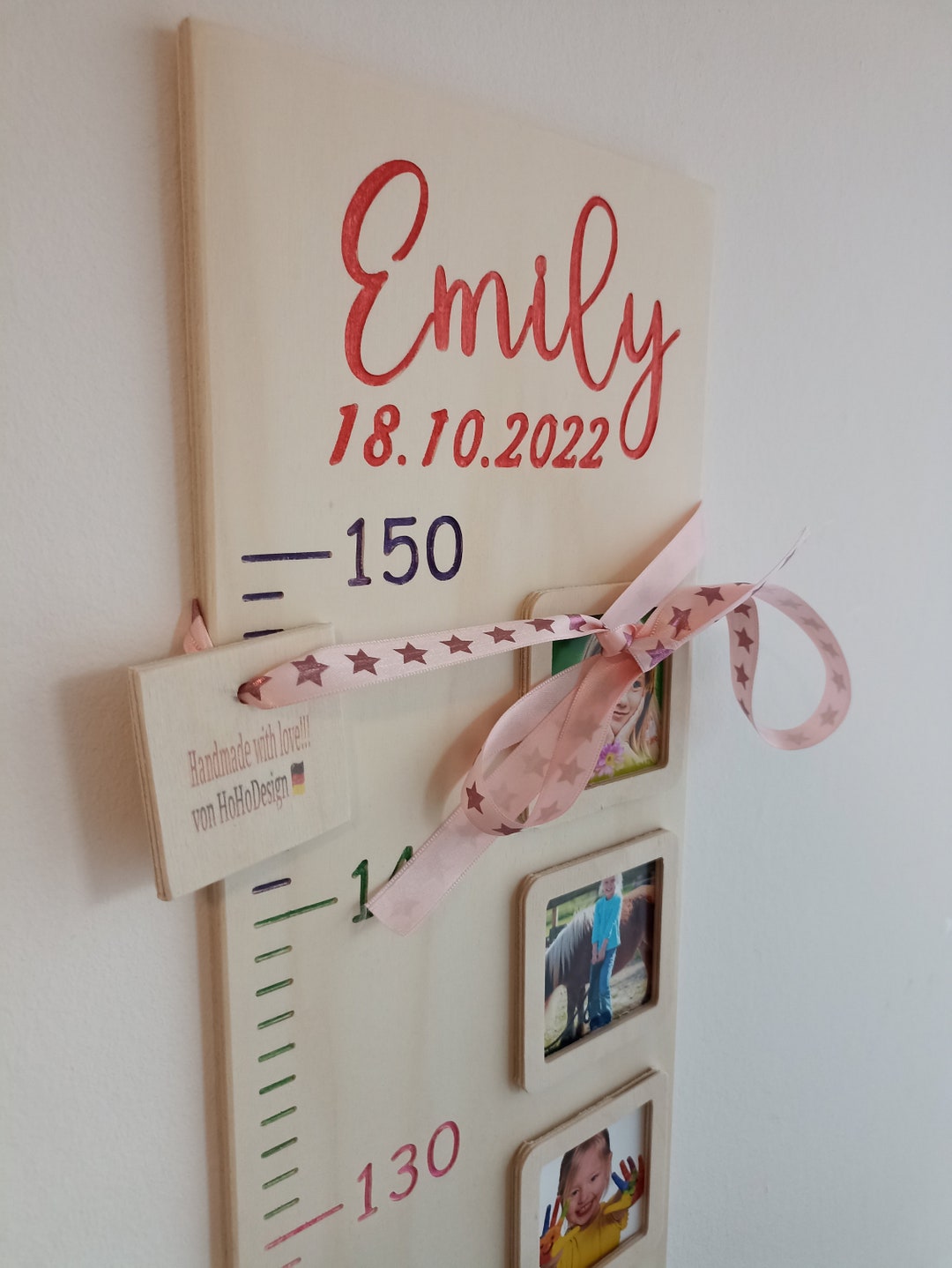 Toise In Legno Per Bambini - Misura Altezza Personalizzabile Con Animali, Decorazione Cameretta - Foto 1