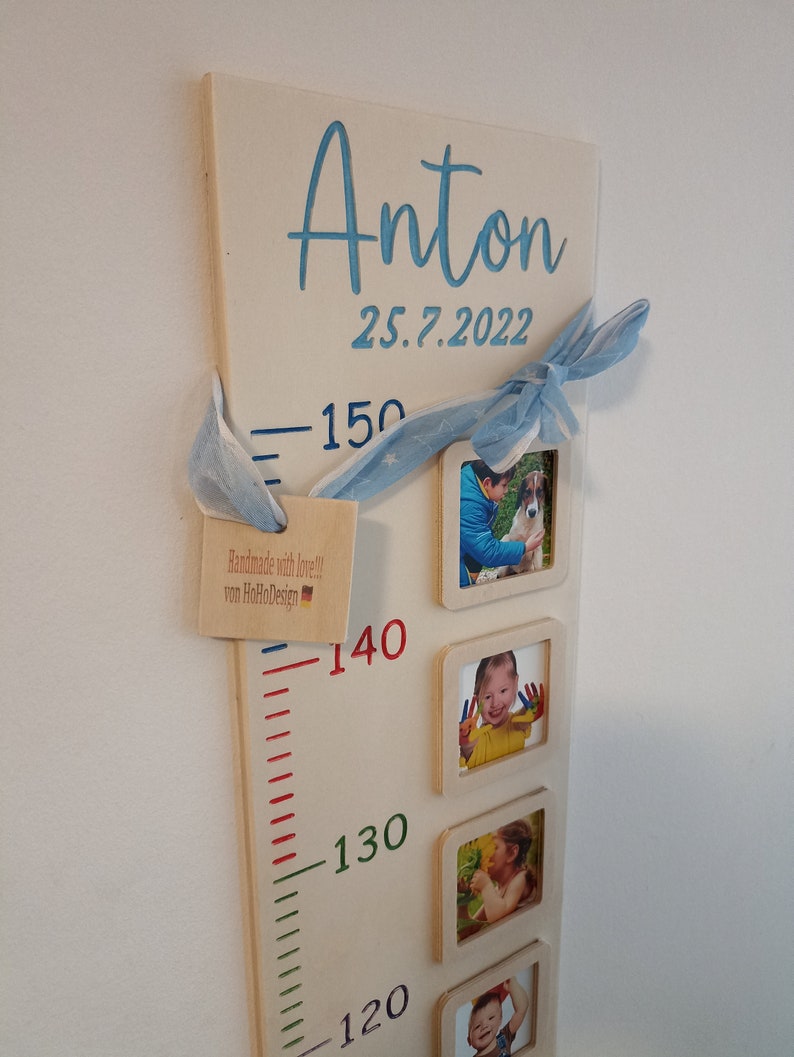 Kinder Messlatte personalisiert 60 -150cm, Messleiste, Taufgeschenk, Kinderzimmer, Geburtstagsgeschenk, Babygeschenk Geburt, Holzmesslatte image 9